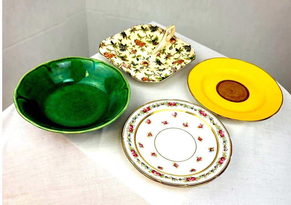 4 VNTG Saucers Mount Clemens Cauldon Morianma Mori Machi Hammersley England Rare